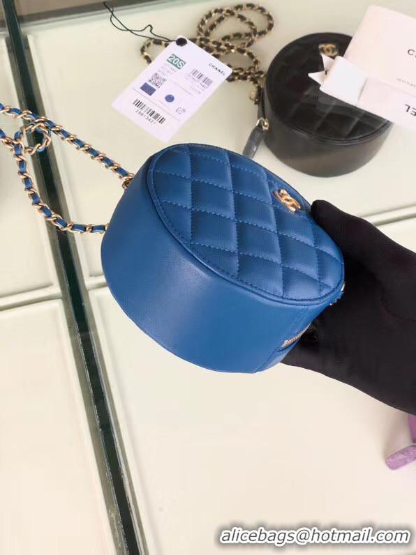 Elegant Chanel Original mini Sheepskin bag AS1449 blue