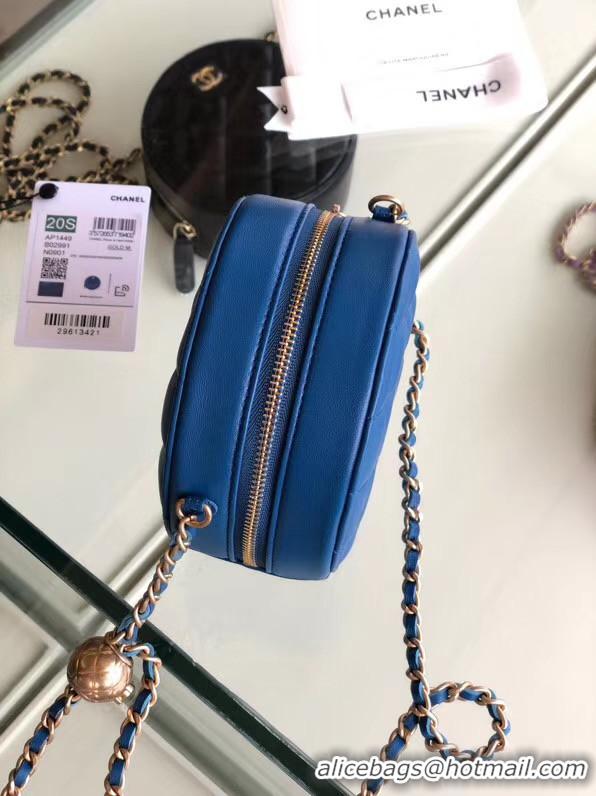 Elegant Chanel Original mini Sheepskin bag AS1449 blue