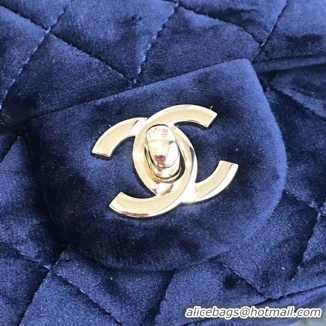 Good Quality Chanel Original Small velvet flap bag AS1792 royal