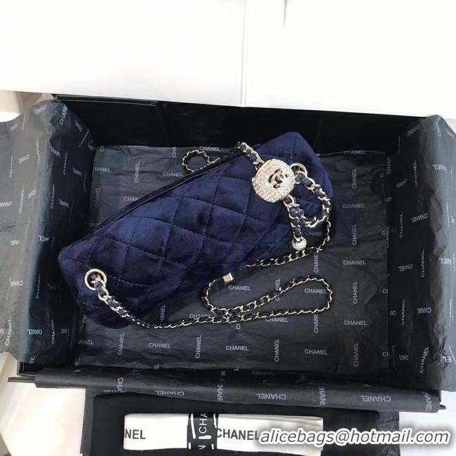 Good Quality Chanel Original Small velvet flap bag AS1792 royal