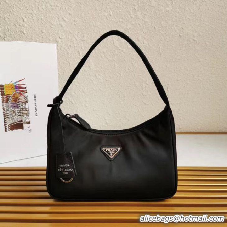 Spot Bulk Prada Top Quality Nylon Shoulder Bag BR4895 Black