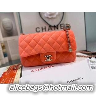 Original Cheap Chanel Original Small velvet flap bag AS1792 orange