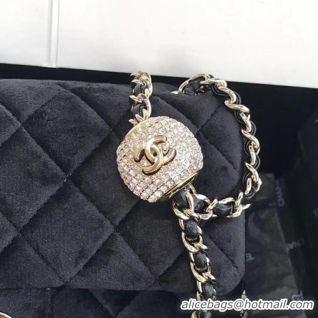 Perfect Chanel Original Small velvet flap bag AS1792 black