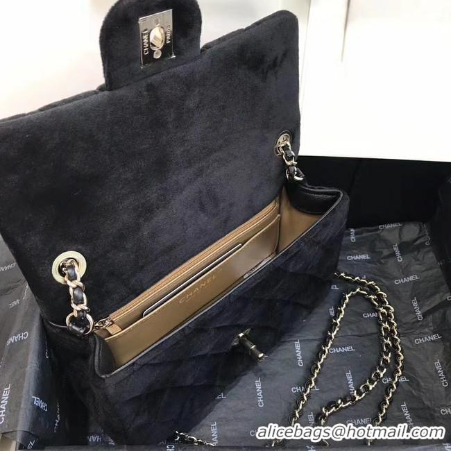 Perfect Chanel Original Small velvet flap bag AS1792 black