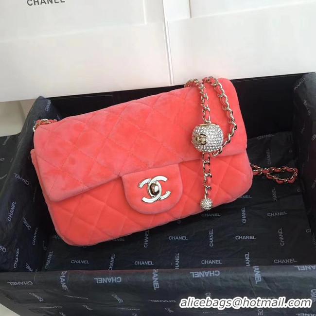 Best Price Chanel Original Small velvet flap bag AS1792 Watermelon red