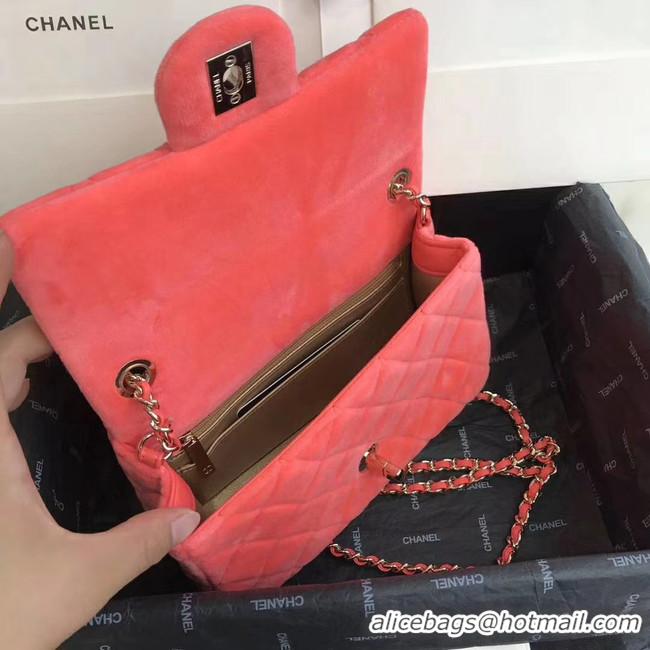 Best Price Chanel Original Small velvet flap bag AS1792 Watermelon red