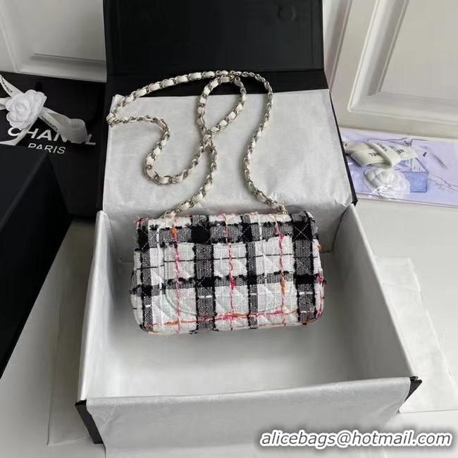 Modern Chanel Original mini flap bag A69900 White black pink orange