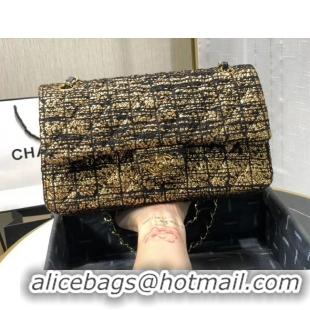 Top Grade Chanel Original flap bag Twill soft A01112 gold