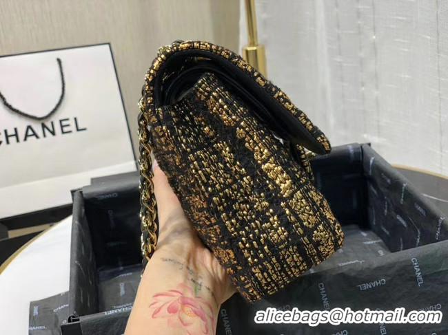 Top Grade Chanel Original flap bag Twill soft A01112 gold