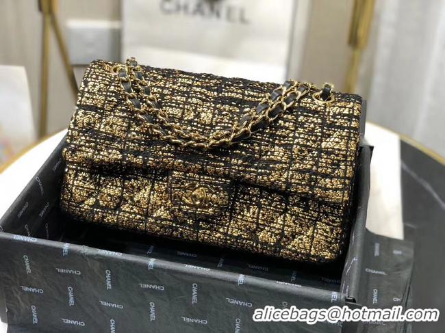 Top Grade Chanel Original flap bag Twill soft A01112 gold