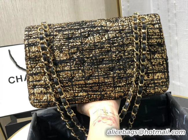 Top Grade Chanel Original flap bag Twill soft A01112 gold