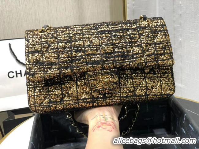 Top Grade Chanel Original flap bag Twill soft A01112 gold