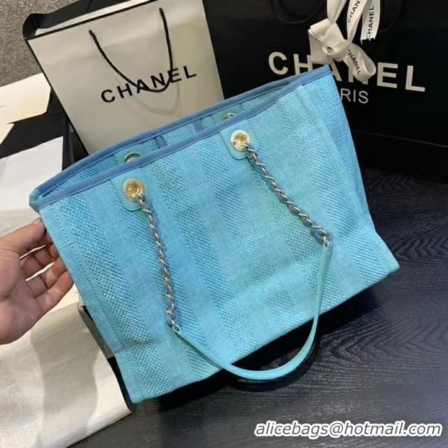 Durable Chanel Large Shoulder Bag A67001 sky blue