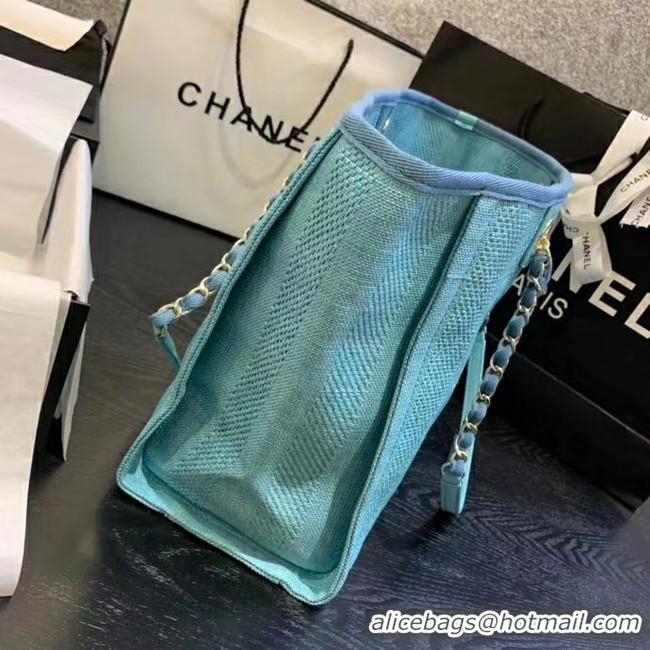 Durable Chanel Large Shoulder Bag A67001 sky blue