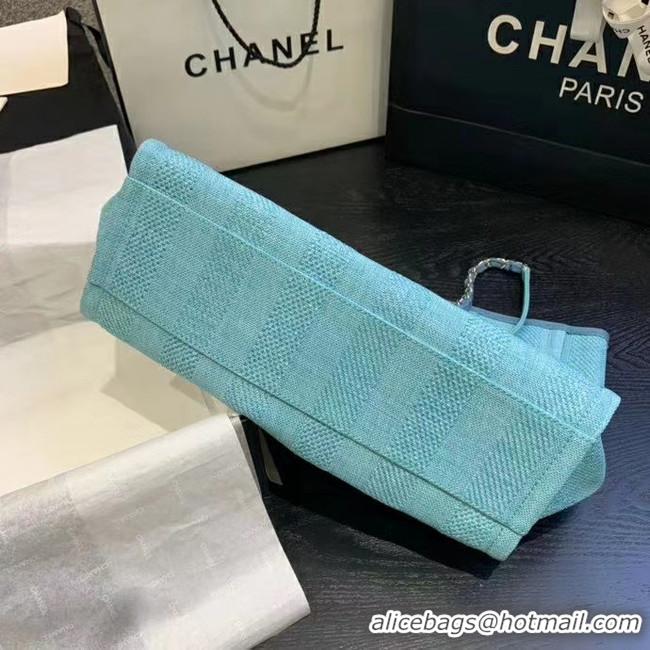 Durable Chanel Large Shoulder Bag A67001 sky blue