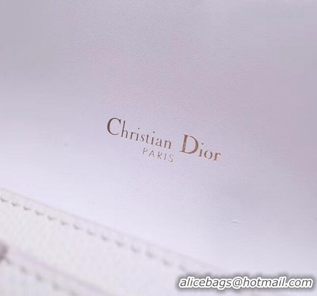 Discount Dior Calfskin Saddle Clutch with Chain CD2101 White 2019