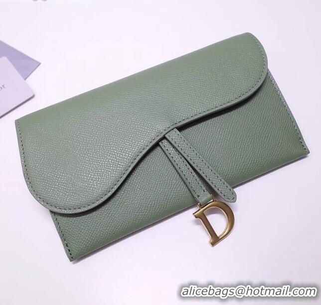 Top Quality Dior Calfskin Saddle Clutch with Chain CD2101 Jade 2019