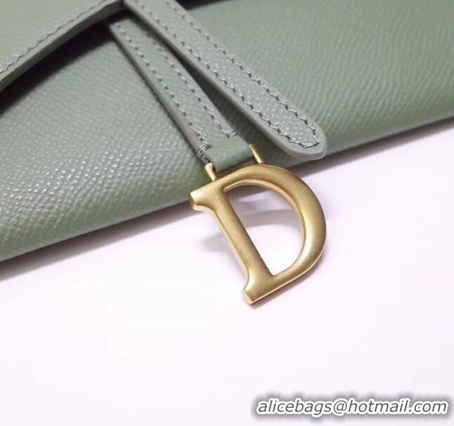 Top Quality Dior Calfskin Saddle Clutch with Chain CD2101 Jade 2019