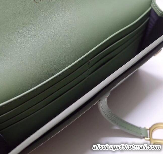 Top Quality Dior Calfskin Saddle Clutch with Chain CD2101 Jade 2019