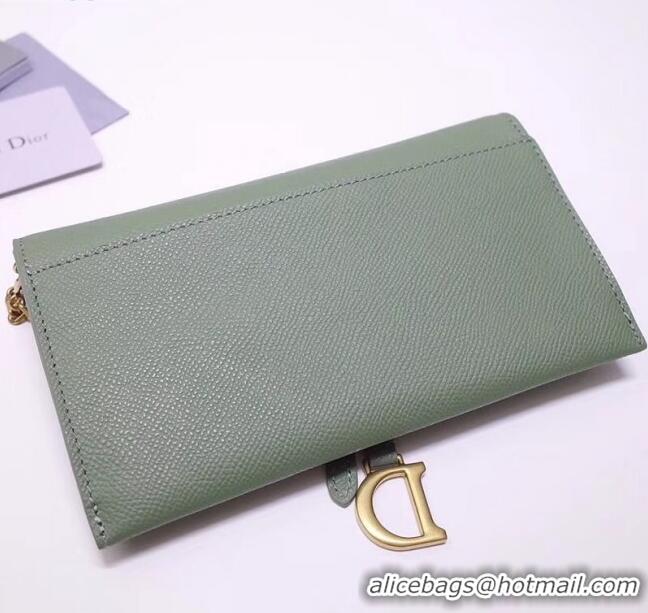 Top Quality Dior Calfskin Saddle Clutch with Chain CD2101 Jade 2019