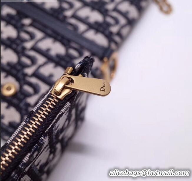 Best Price Dior Oblique Jacquard Canvas Saddle Clutch with Chain D12105 2019