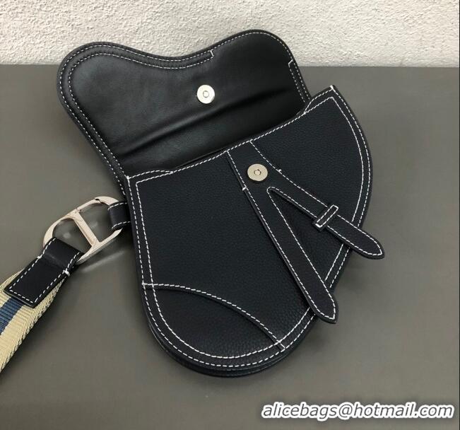 Top Quality Dior Saddle Leather Clutch CD2721 Dark Blue