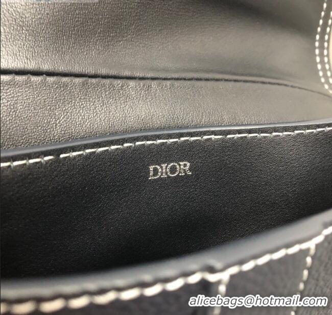 Top Quality Dior Saddle Leather Clutch CD2721 Dark Blue