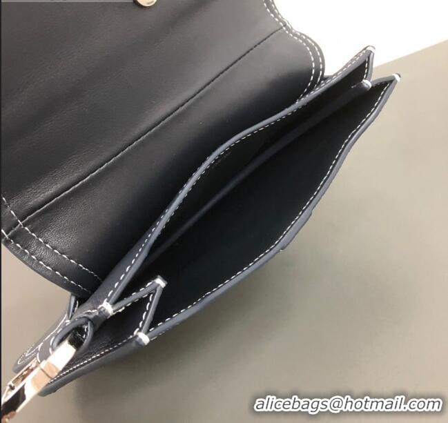 Top Quality Dior Saddle Leather Clutch CD2721 Dark Blue