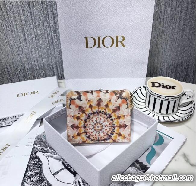 New Style Dior Short Wallet in KaléiDiorscopic Print Calfskin CD1329