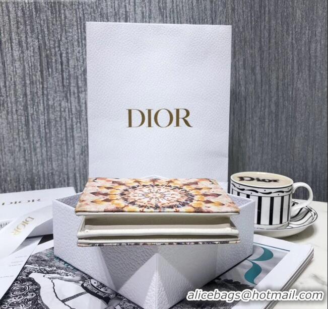 New Style Dior Short Wallet in KaléiDiorscopic Print Calfskin CD1329