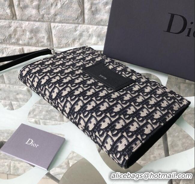 New Design Dior Men's Oblique Canvas Zipped Pouch CD2467