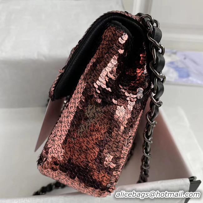 Unique Style Chanel Original flap bag Sequins&sheepskin AS1448 Burgundy