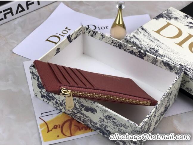 Cheap Classic Dior Diorama Calfskin Coin Purse Wallet CD2001 Burgundy 2019 