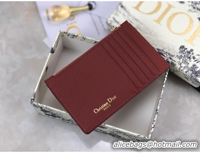 Cheap Classic Dior Diorama Calfskin Coin Purse Wallet CD2001 Burgundy 2019 