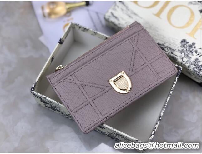 New Luxury Dior Diorama Calfskin Coin Purse Wallet CD2001 Light Purple 2019