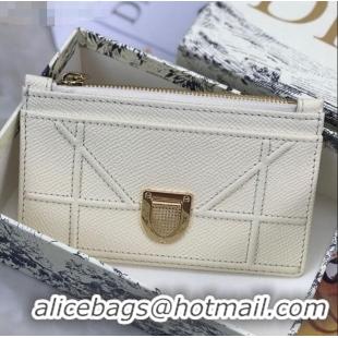 Buy Cheap Dior Diorama Calfskin Coin Purse Wallet CD2001 White 2019