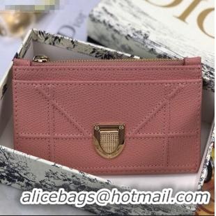 Buy Discount Dior Diorama Calfskin Coin Purse Wallet CD2001 Pink 2019