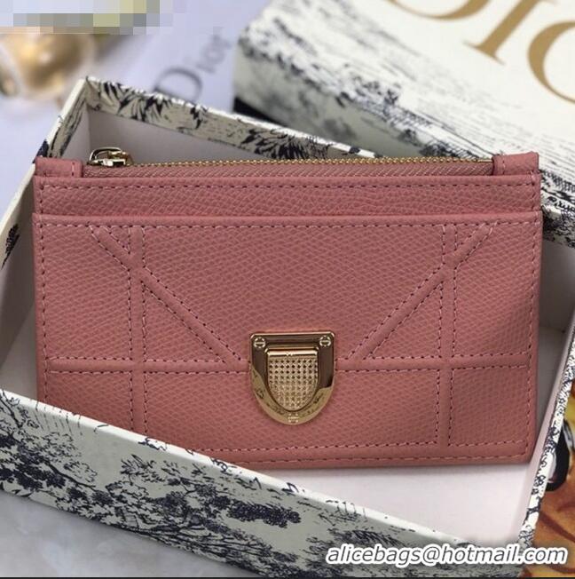 Buy Discount Dior Diorama Calfskin Coin Purse Wallet CD2001 Pink 2019