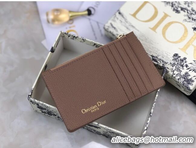 Elegant Cheap Dior Diorama Calfskin Coin Purse Wallet CD2001 Khaki 2019