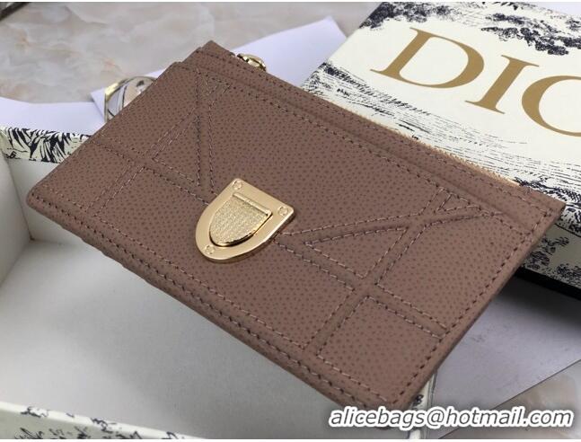 Elegant Cheap Dior Diorama Calfskin Coin Purse Wallet CD2001 Khaki 2019