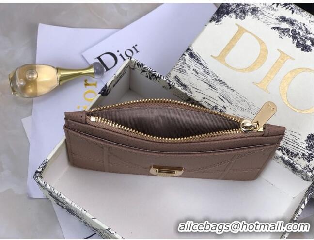 Elegant Cheap Dior Diorama Calfskin Coin Purse Wallet CD2001 Khaki 2019