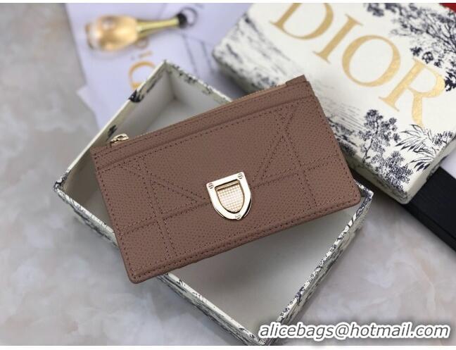 Elegant Cheap Dior Diorama Calfskin Coin Purse Wallet CD2001 Khaki 2019