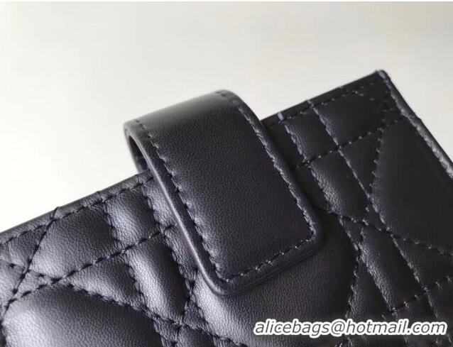 Noble Imitation Dior Lady Dior Cannage Lambskin Card Holder CD2652 Black 2019