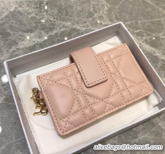 Noble Imitation Dior Lady Dior Cannage Lambskin Card Holder CD2652 Black 2019