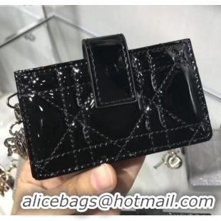 Wholesale Dior Lady Dior Cannage Lambskin Card Holder CD2652 Black 2019