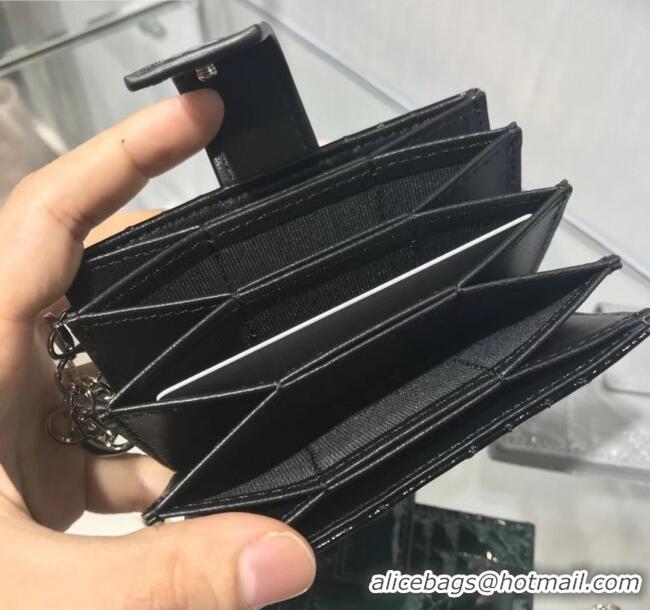 Wholesale Dior Lady Dior Cannage Lambskin Card Holder CD2652 Black 2019