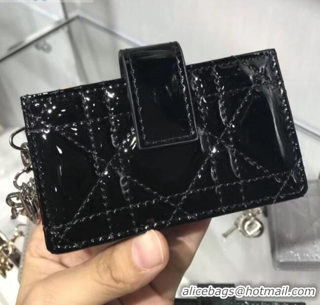 Wholesale Dior Lady Dior Cannage Lambskin Card Holder CD2652 Black 2019