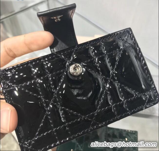 Wholesale Dior Lady Dior Cannage Lambskin Card Holder CD2652 Black 2019