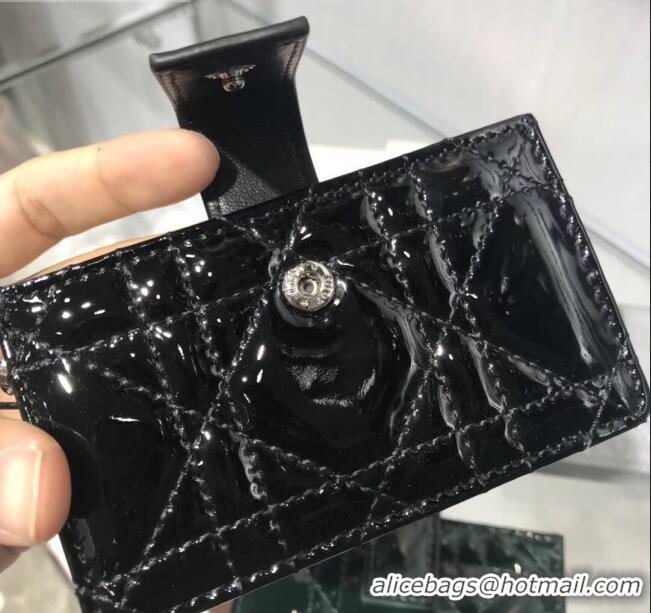 Wholesale Dior Lady Dior Cannage Lambskin Card Holder CD2652 Black 2019