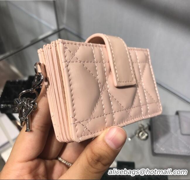 New Product Dior Lady Dior Cannage Lambskin Card Holder CD2652 Nude 2019